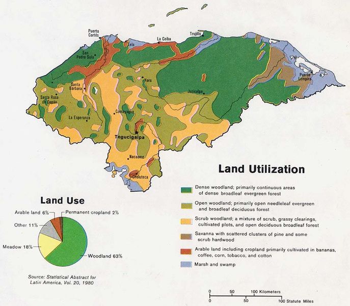 Mapa Hondurasu